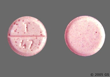 Pink Round T 47 - Clorazepate Dipotassium 15mg Tablet
