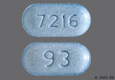 Blue Oblong 7216 - Metolazone 5mg Tablet