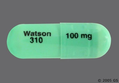 Green Capsule Watson 310 100mg - Doxycycline 100mg Capsule
