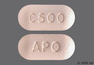 White Oblong C500 - Cefuroxime Axetil 500mg Tablet
