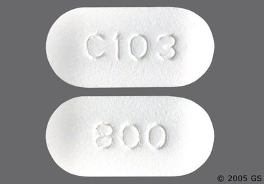 White Oblong C103 - Ibuprofen 800mg Tablet