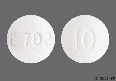 White Round E702 - Oxycodone Hydrochloride 10mg Extended-Release Tablet