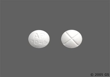 White Round AP 7046 - Captopril 25mg Tablet