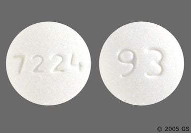 White Round 7224 - Fosinopril Sodium 40mg Tablet