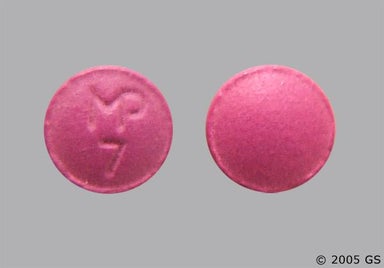Purple Round MP 7 - Hydroxyzine Hydrochloride 25mg Tablet