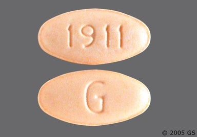 Orange Oval G And 1911 - Rimantadine Hydrochloride 100mg Tablet