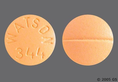Peach Round WATSON 344 - Verapamil Hydrochloride 80mg Tablet