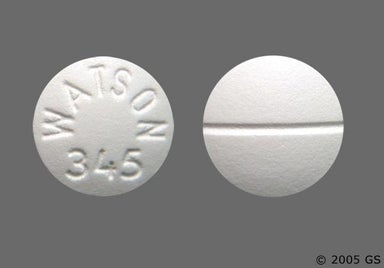 White Round WATSON 345 - Verapamil Hydrochloride 120mg Tablet
