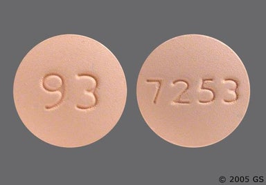 Peach Round 7253 - Fexofenadine Hydrochloride 180mg Tablet