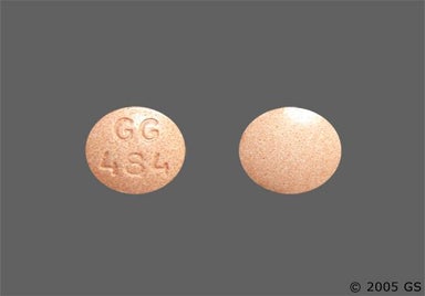 Peach Round GG 484 - Enalapril Maleate 20mg Tablet