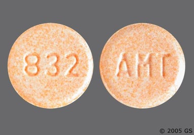 Peach Round 832 - Amantadine Hydrochloride 100mg Tablet