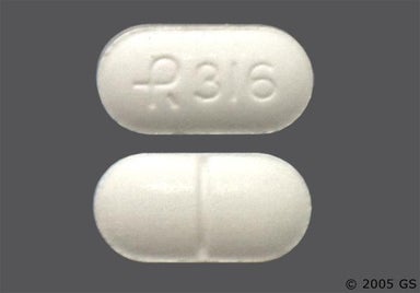 White Oblong LOGO 316 - Phentermine Hydrochloride 37.5mg Tablet