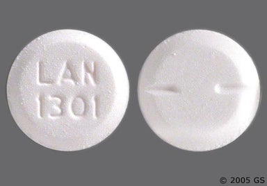 White Round LAN 1301 - Primidone 50mg Tablet