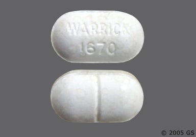 White Oblong WARRICK 1670 - Theophylline 300mg Extended-Release Tablet