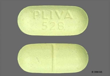 Yellow Oblong PLIVA 528 - Choline Magnesium Trisalicylate 500mg Tablet