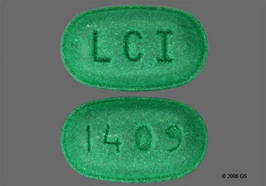 Green Oblong 1409 - Esterified Estrogens/Methyltestosterone 1.25mg-2.5mg DS Tablet