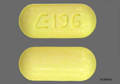 Yellow Oblong E196 - Alprazolam 1mg Extended-Release Tablet