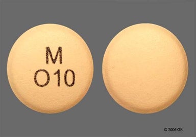 Peach Round M O 10 - Oxybutynin Chloride 10mg Extended-Release Tablet
