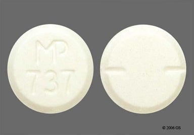White Round MP 737 - Primidone 50mg Tablet