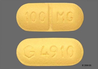 Yellow Oblong G 4910 - Sertraline Hydrochloride 100mg Tablet