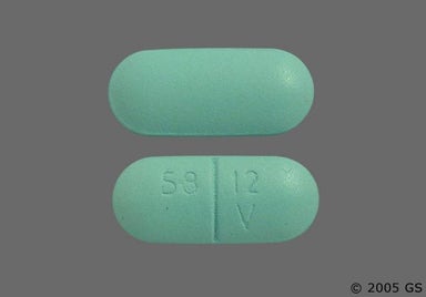 Green Oblong 58  12 V - Salsalate 750mg Tablet