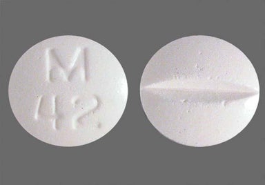 White Round M 42 - Bromocriptine Mesylate 2.5mg Tablet