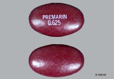Maroon Oval Premarin 0.625 - PREMARIN 0.625mg Tablet