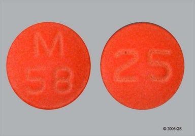 Orange Round M 58 And 25 - Thioridazine Hydrochloride 25mg Tablet