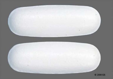 White Oblong - Niacin 500mg Time-Release Tablet