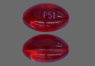 Red Capsule P51 - Docusate Sodium 100mg Capsule