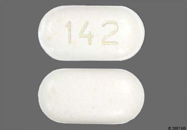 White Oblong 142 - Metformin Hydrochloride 500mg Extended-Release Tablet