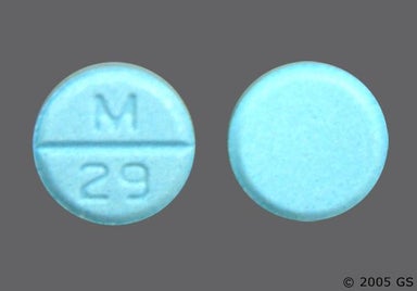 Blue Round M 29 - Methyclothiazide 5mg Tablet
