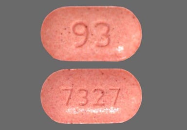 Pink Oblong 7327 - Trandolapril 4mg Tablet