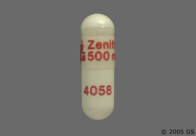 White Capsule LOGO ZENITH 500mg 4058 - Cefadroxil 500mg Capsule