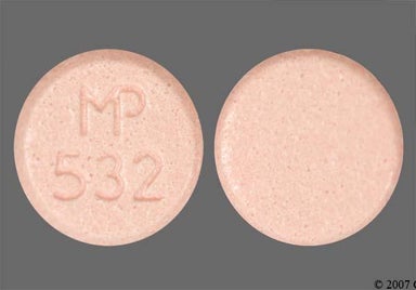 Orange Round MP 532 - Lovastatin 10mg Tablet