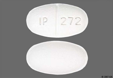 White Oval IP 272 - Sulfamethoxazole/Trimethoprim 800mg-160mg Tablet