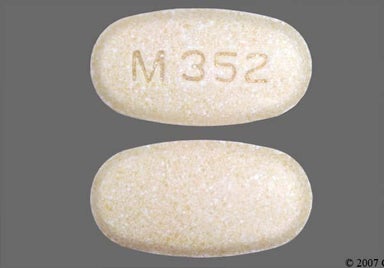 Tan Oval M 352 - Metformin Hydrochloride 500mg Extended-Release Tablet