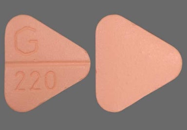 Pink Triangle G 220 - Quinapril Hydrochloride/Hydrochlorothiazide 20mg-12.5mg Tablet