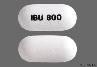 White Oblong IBU 800 - Ibuprofen 800mg Tablet