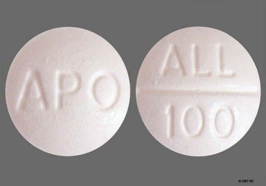 White Round ALL 100 - Allopurinol 100mg Tablet