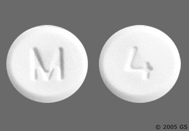White Round M And 4 - Hydromorphone Hydrochloride 4mg Tablet