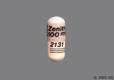 Pink Capsule Zenith 100mg 2131 - Nitrofurantoin (Macrocrystalline) 100mg Capsule