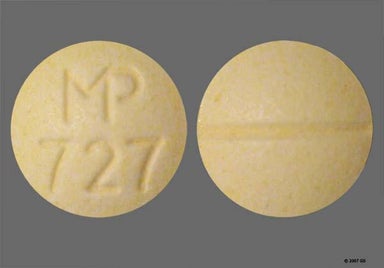 Yellow Round MP 727 - Folic Acid 1mg Tablet