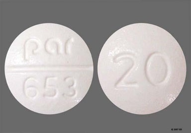 White Round par 653 - Torsemide 20mg Tablet