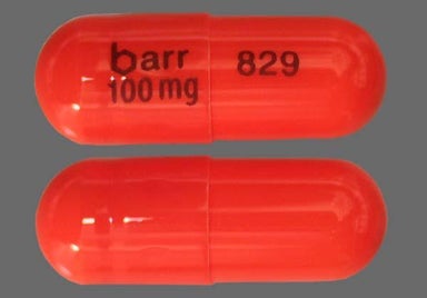 Orange Capsule barr 100mg 829 - Zonisamide 100mg Capsule
