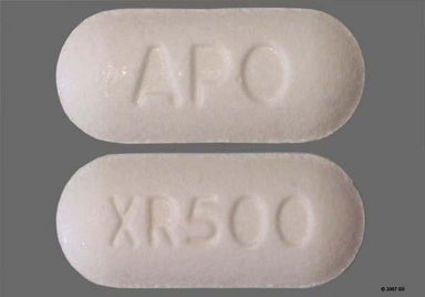 White Oblong XR500 - Metformin Hydrochloride 500mg Extended-Release Tablet