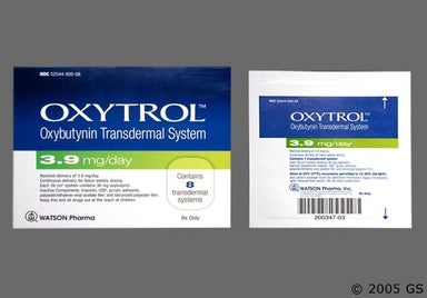 Rectangular OXYTROL 3.9 mg/day - Oxytrol 3.9mg/24hr Transdermal Patch