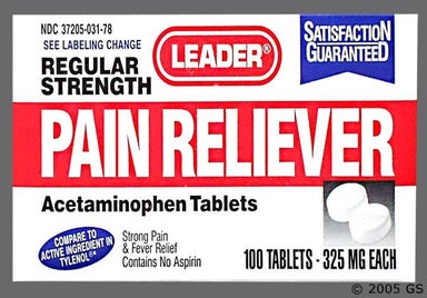 White Round - Leader Pain Reliever Tablet