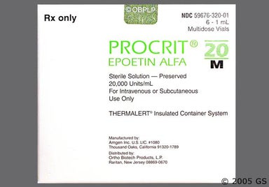 Not applicable - Procrit 20,000unit/ml Solution for Injection