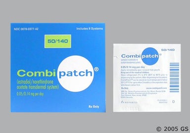 Square CombiPatch 0.05/0.14 - Combipatch 50/140 Transdermal System